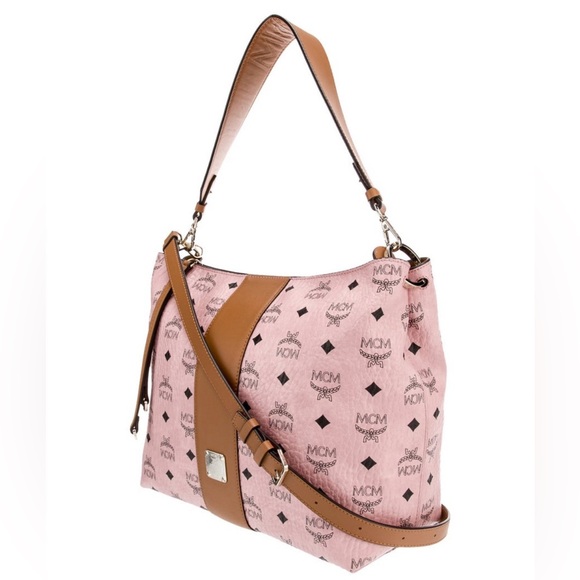 MCM KLARA SOFT PINK VISETOS HOBO CROSSBODY - Picture 2 of 6